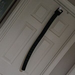 VINTAGE SAKS FIFTH AVENUE WIDE CORSET STYLE BLACK LEATHER BELT